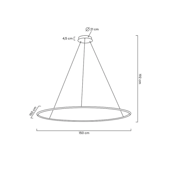 MOOSEE lampa wisząca RING SLIM 150 złota