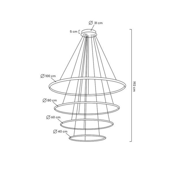 MOOSEE lampa wisząca RING SLIM M złota