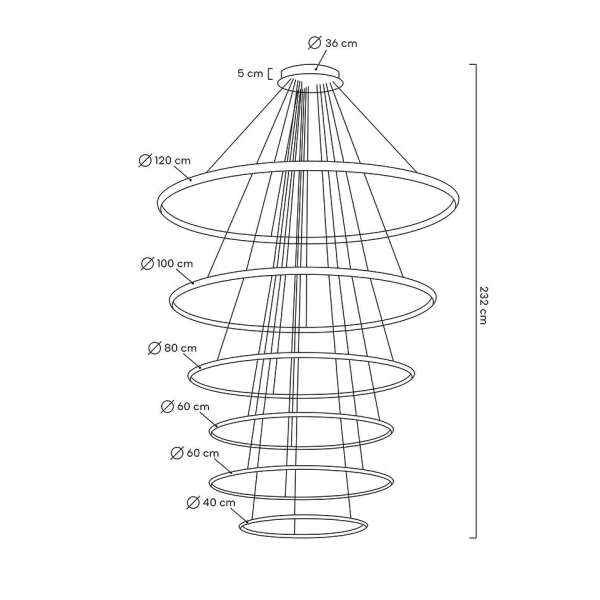 MOOSEE lampa wisząca RING SLIM XL złota