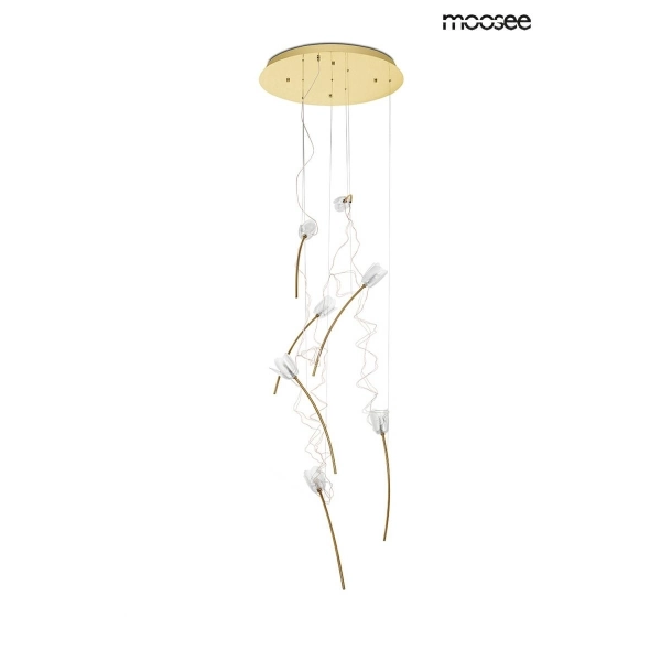 MOOSEE lampa wisząca TULIPPE 7 DISC złota