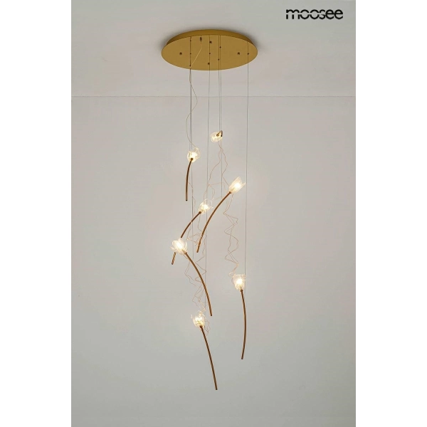 MOOSEE lampa wisząca TULIPPE 7 DISC złota