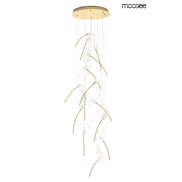 MOOSEE lampa wisząca TULIPPE 14 DISC złota