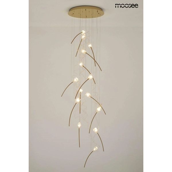 MOOSEE lampa wisząca TULIPPE 14 DISC złota