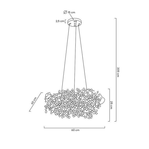 MOOSEE lampa wisząca MONETE 60 chrom