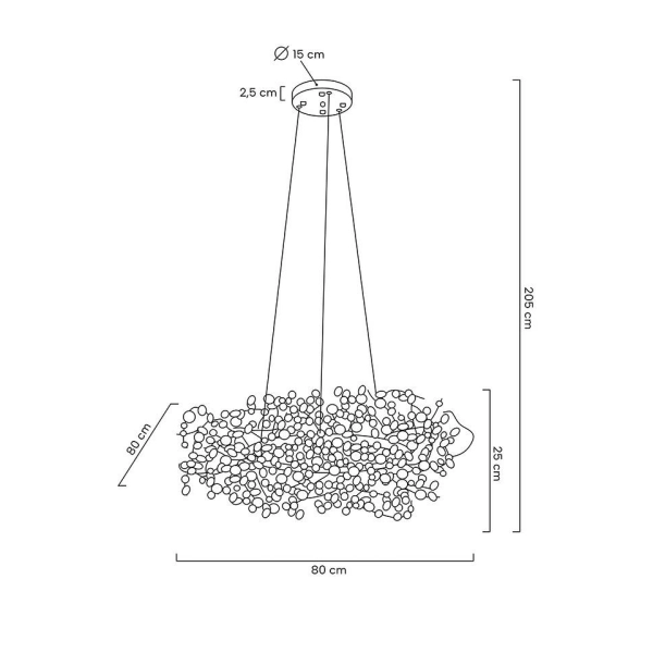 MOOSEE lampa wisząca MONETE 80 złota