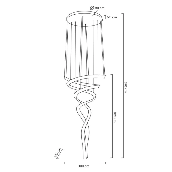 MOOSEE lampa wisząca WAVE CORDON 2B chrom