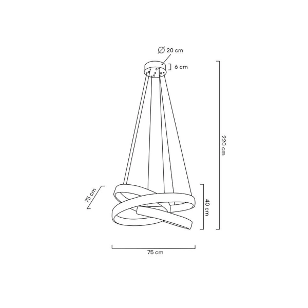 MOOSEE lampa wisząca WAVE 80 chrom