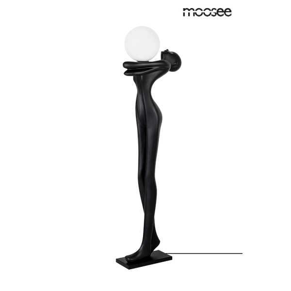 MOOSEE lampa podłogowa HUMAN MOON - włókno szklane, szkło