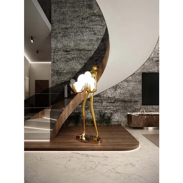 MOOSEE lampa podłogowa HUMAN GOLD         PREMIUM