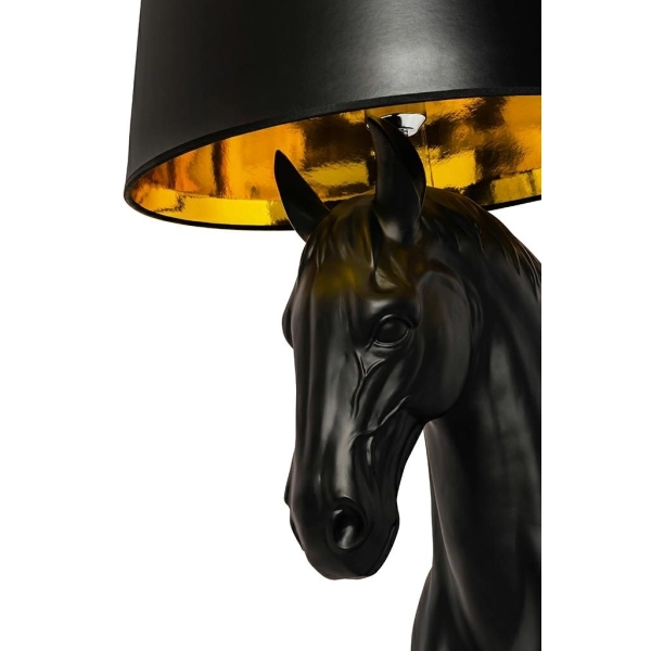 Lampa podłogowa KOŃ HORSE STAND S czarna  - włókno szklane