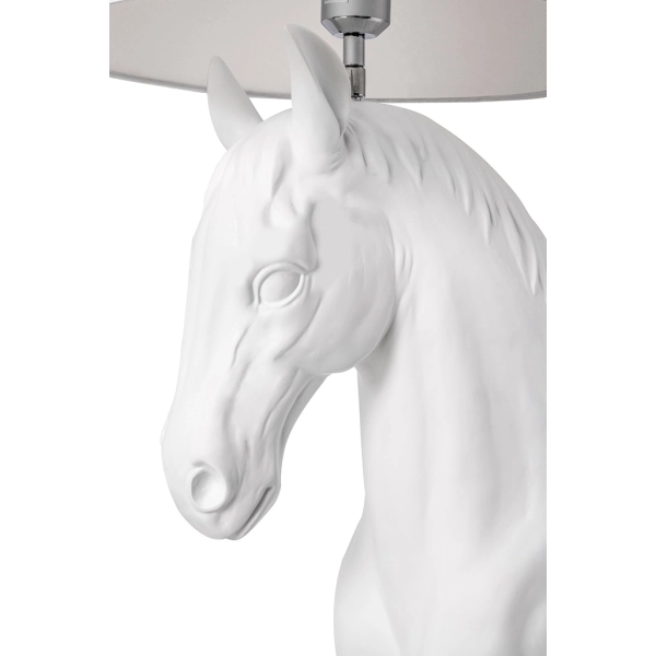 Lampa podłogowa KOŃ HORSE STAND M biała  - włókno szklane