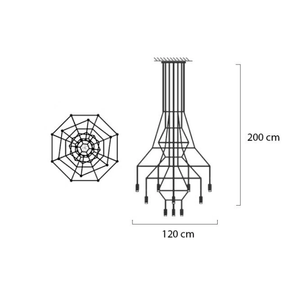 Lampa wisząca FLUSSO 20 czarna