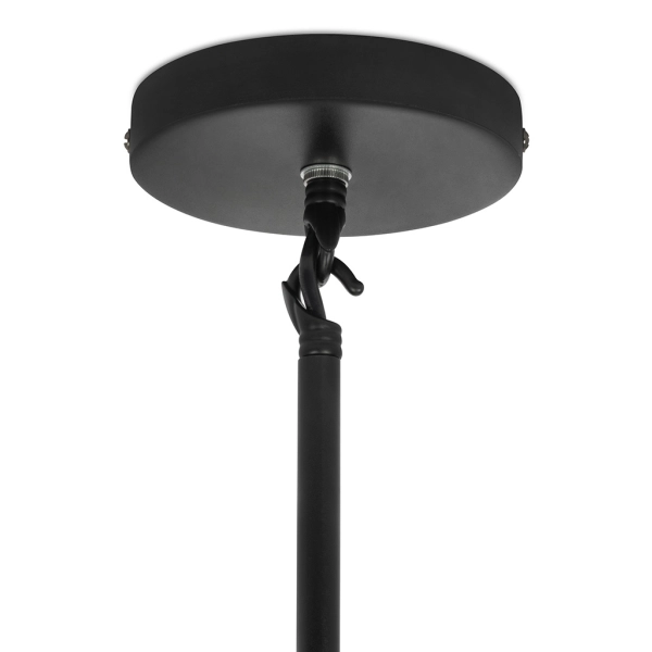 Lampa wisząca CANDELABR 6 czarna - aluminium, szkło