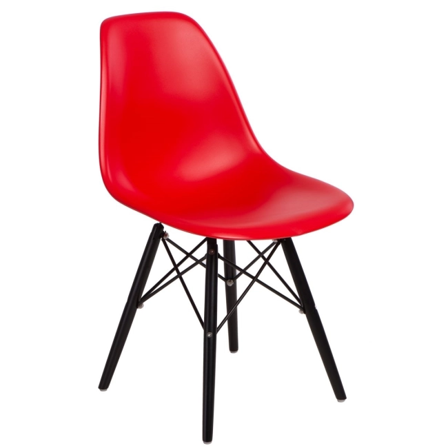 Krzesło P016W PP czerwone/black