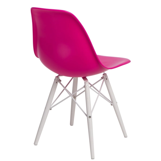 Krzesło P016W PP dark pink/white