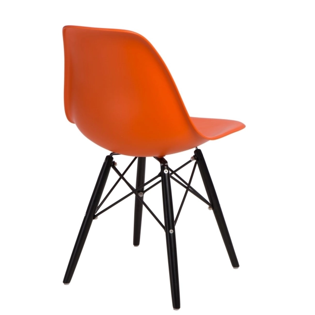 Krzesło P016W PP pomarańcz/black