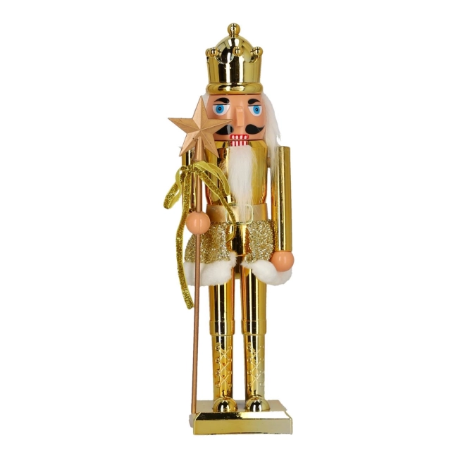 Figurka Dziadek do orzechów 38cm Gold     w koronie