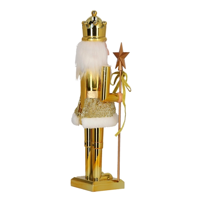 Figurka Dziadek do orzechów 38cm Gold     w koronie