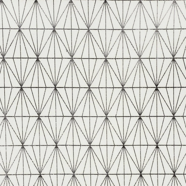 Obrus Geometric Dore biały/srebrny        140x250cm