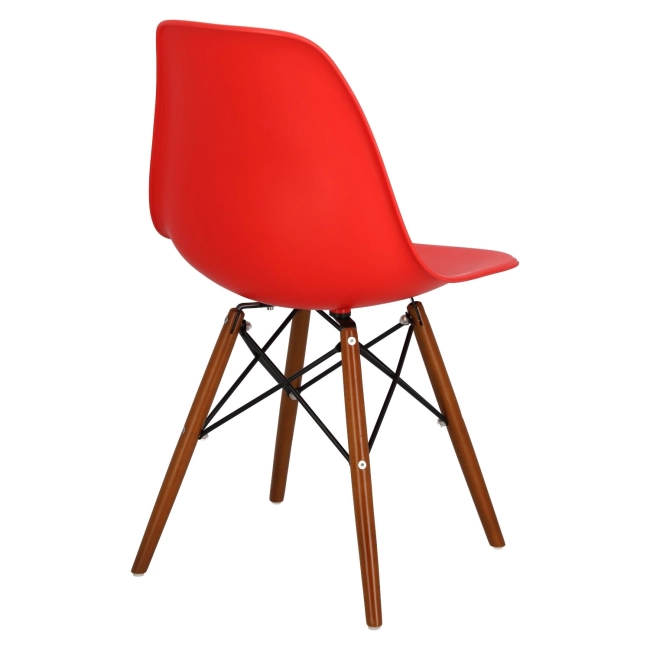 Krzesło P016W PP czerwone/dark