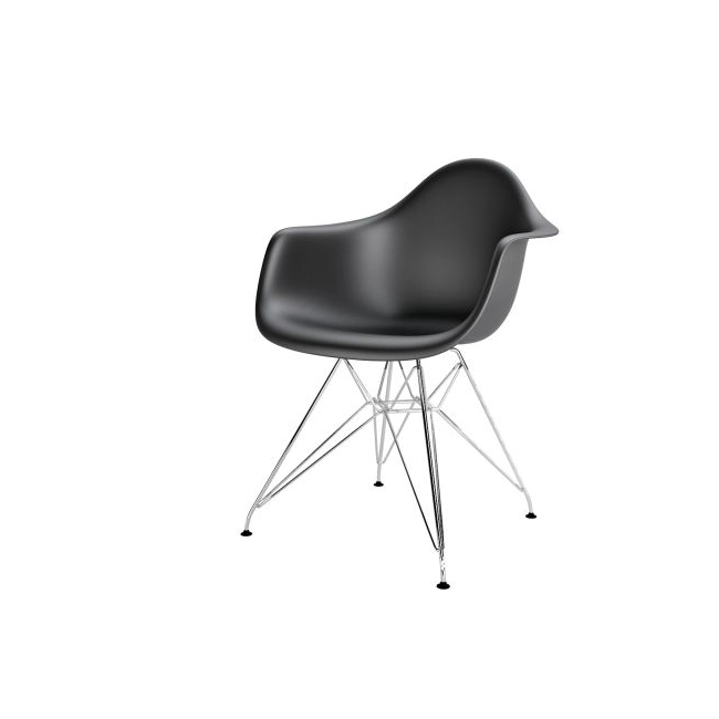 Krzesło P018 PP czarne chrom nogi HF