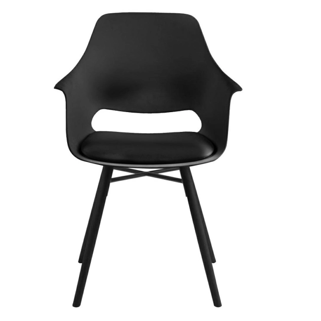 Krzesło Ramona czarne czarna podstawa