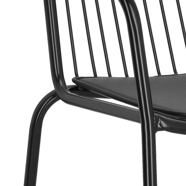 Krzesło Bill Arm Black z poduszką PU