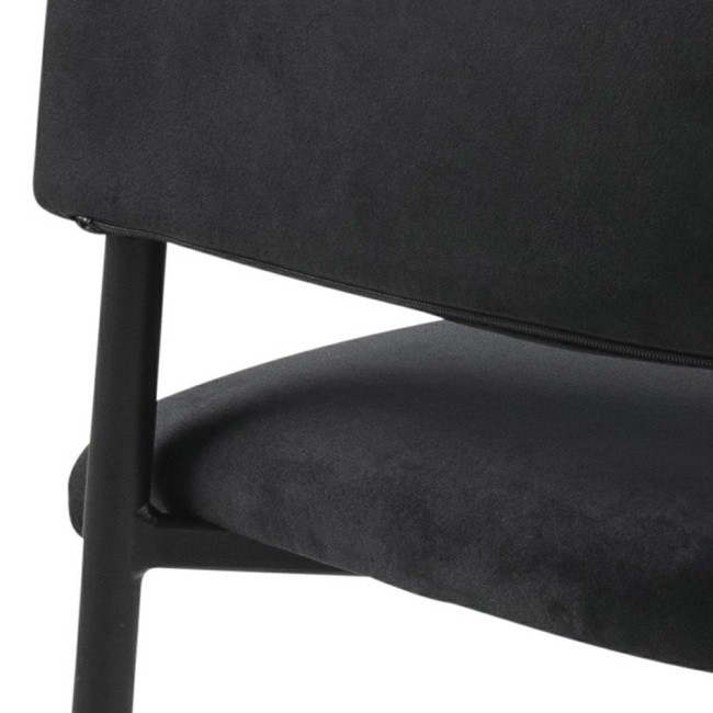 Krzesło Lima z podłokietnikami czarne