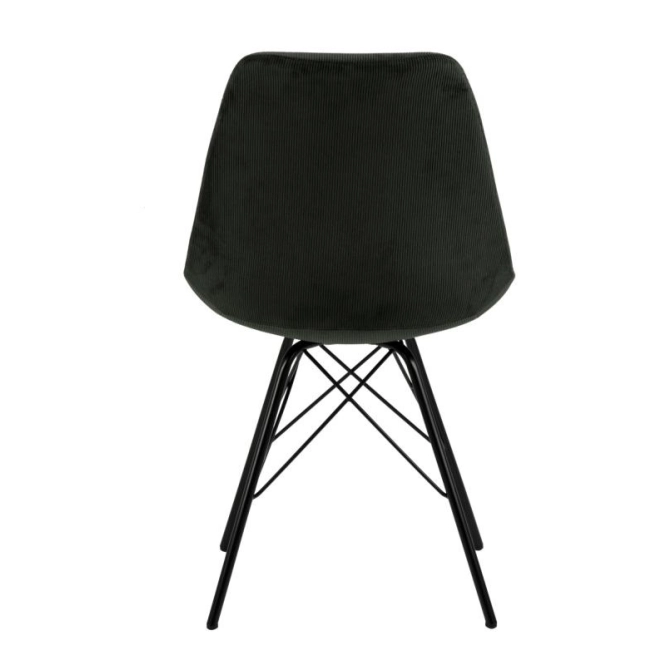 Krzesło Eris sztruks ciemnozielone