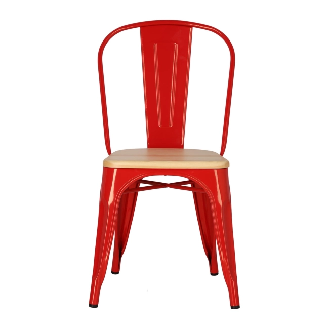 Krzesło Paris Wood czerwone sosna         naturalna