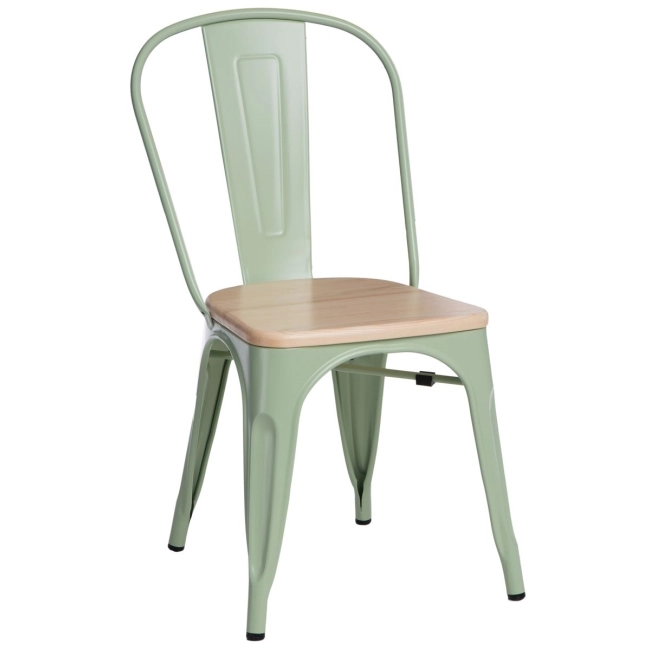 Krzesło Paris Wood zielone sosna          naturalna