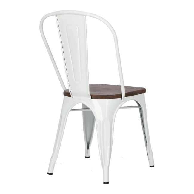 Krzesło Paris Wood białe sosna orzech