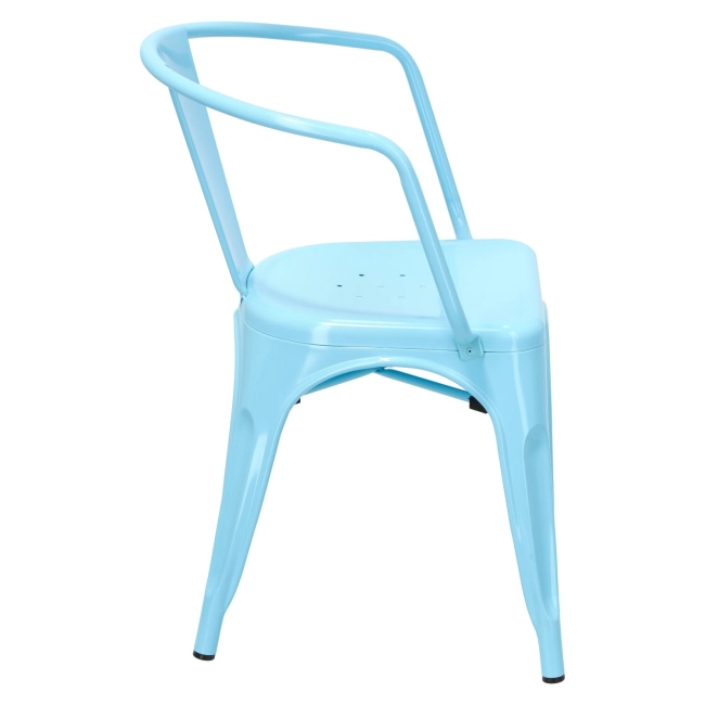 Krzesło Paris Arms niebieskie             inspirowane Tolix