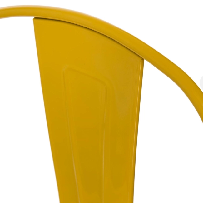 Hoker Paris Back 66cm żółty inspirowany   Tolix