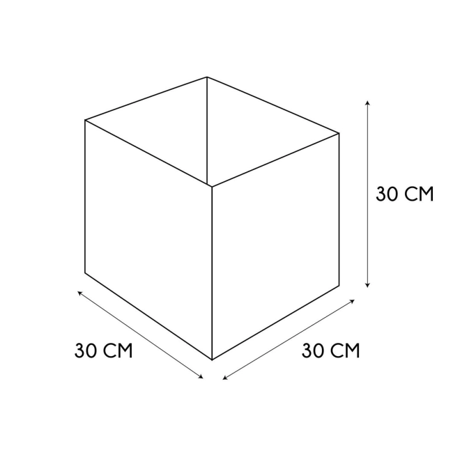 Pudełko do regału 30x30cm szare jasne Cube