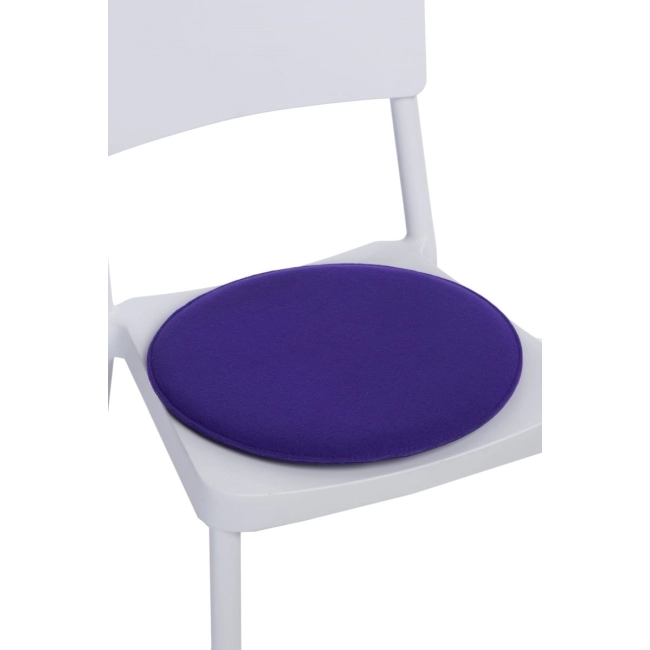 Poduszka na krzesło okrągła fioletowa
