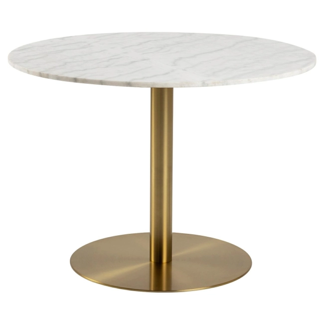 Stół okrągły Corby marmur/złoty 105cm