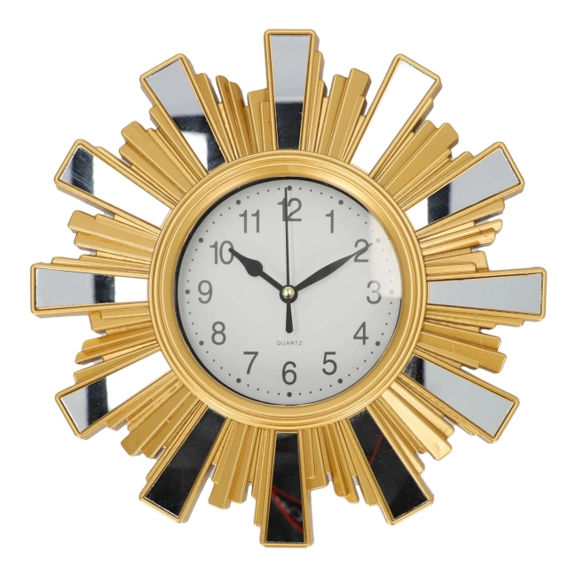 Zegar ścienny Raggio 3 złoto-srebrny