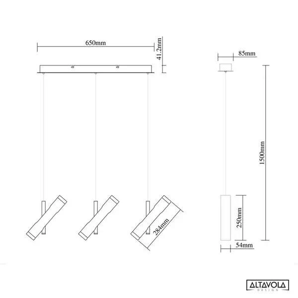 Lampa wisząca Lunette No.4 czarna