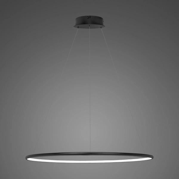 Lampa wisząca Ledowe Okręgi No.1 80cm 4k 43W czarna