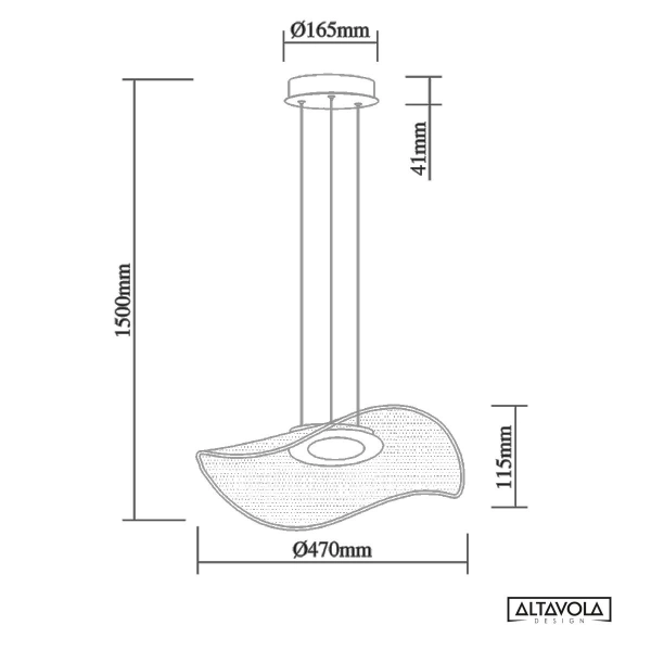 Lampa wisząca Velo No.1 złota