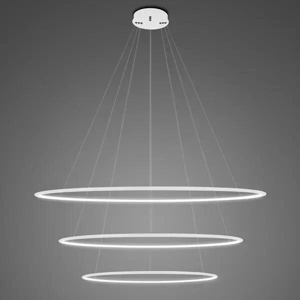 Lampa wisząca Ledowe Okręgi No.3 100cm 4k biała