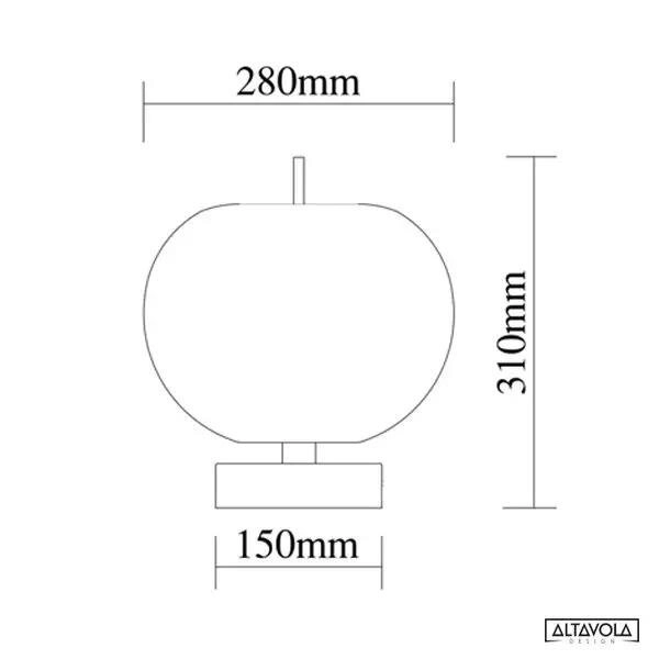 Złota lampa stołowa LED Apple T