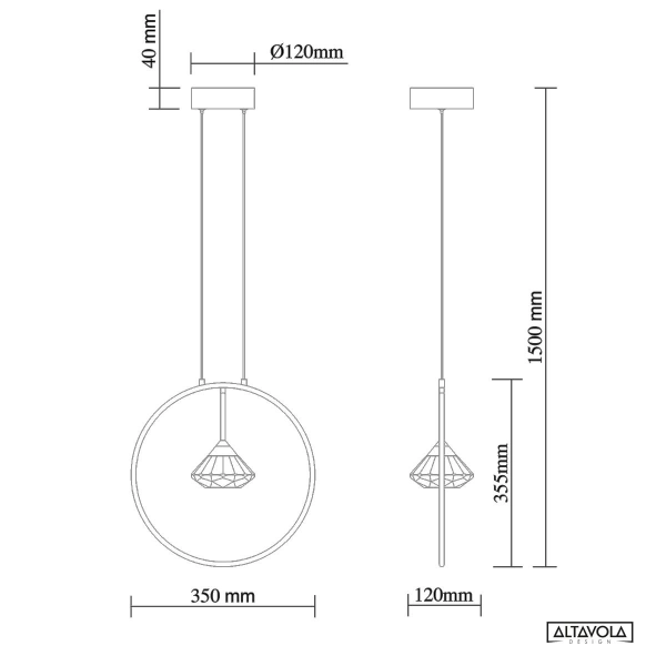 Lampa wisząca TIFFANY No.1