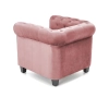 ERIKSEN fotel wypoczynkowy różowy / czarny-113366