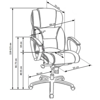 FOSTER fotel gabinetowy jasny brąz - skóra-113752