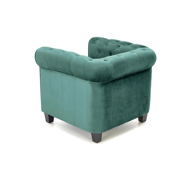 ERIKSEN fotel wypoczynkowy ciemny zielony / czarny-113346