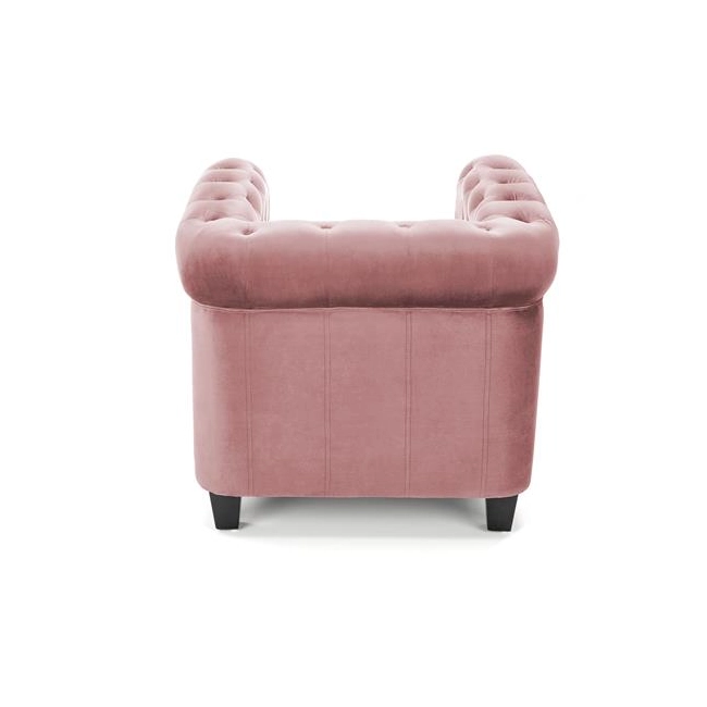 ERIKSEN fotel wypoczynkowy różowy / czarny-113363