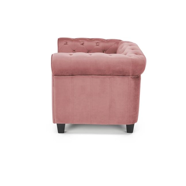 ERIKSEN fotel wypoczynkowy różowy / czarny-113365