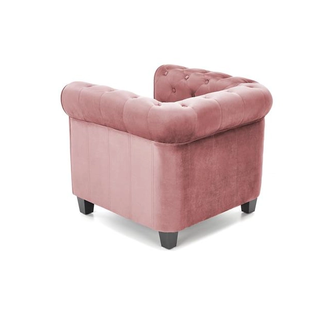 ERIKSEN fotel wypoczynkowy różowy / czarny-113366